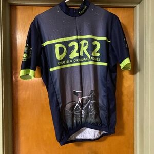 VO Max Men's Club Bicycle Bike Shirt Deerfield Dirt Road Randonee Size M